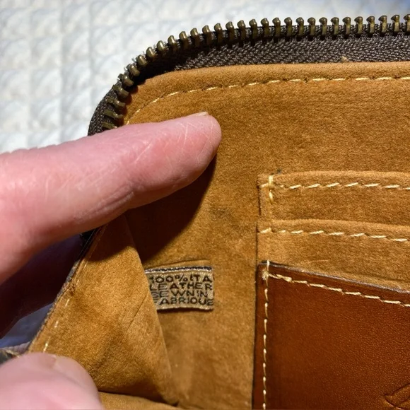 Patricia Nash Antique Rose Leather Wristlet Zippered Wallet 7.6”x4.5” - Picture 6 of 10